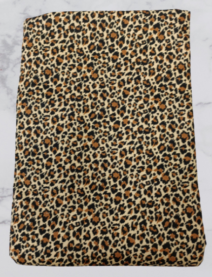 Handmade Fabric Book Sleeve / Kindle Case / Tablet Case - Leopard Print