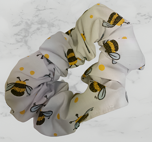 Scrunchie - Bumble Bee with Yellow Spots