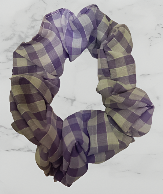 Scrunchie - Lilac Gingham