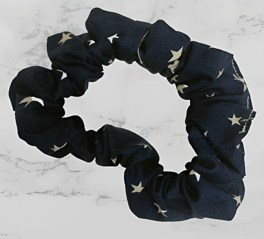 Scrunchie - Navy & White Star