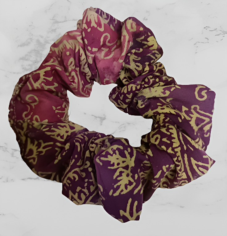 Scrunchie - Purple Batik