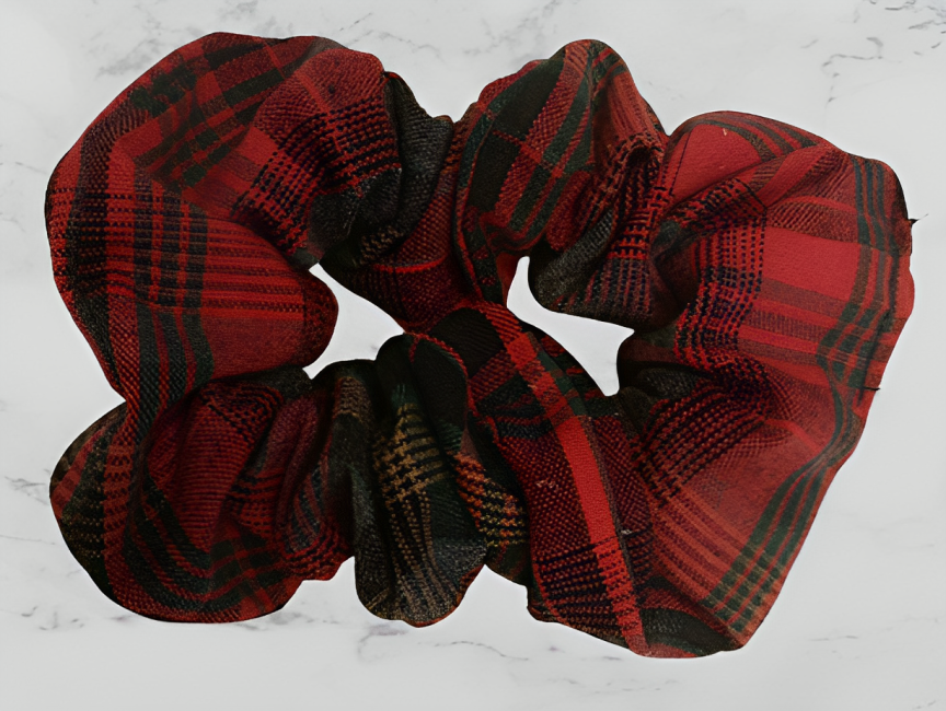 Scrunchie - Red Tartan