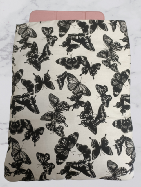 Handmade Fabric Book Sleeve / Kindle Case / Tablet Case - Butterfly Print