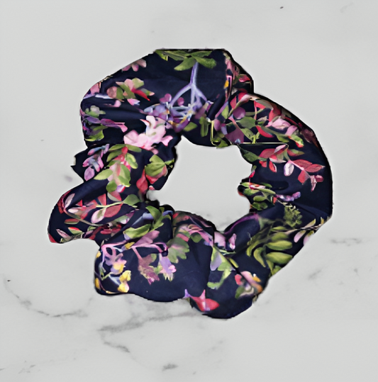 Scrunchie - Navy Floral