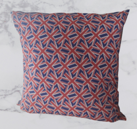 Handmade Fabric Cushion Cover - Platinum Jubilee Print